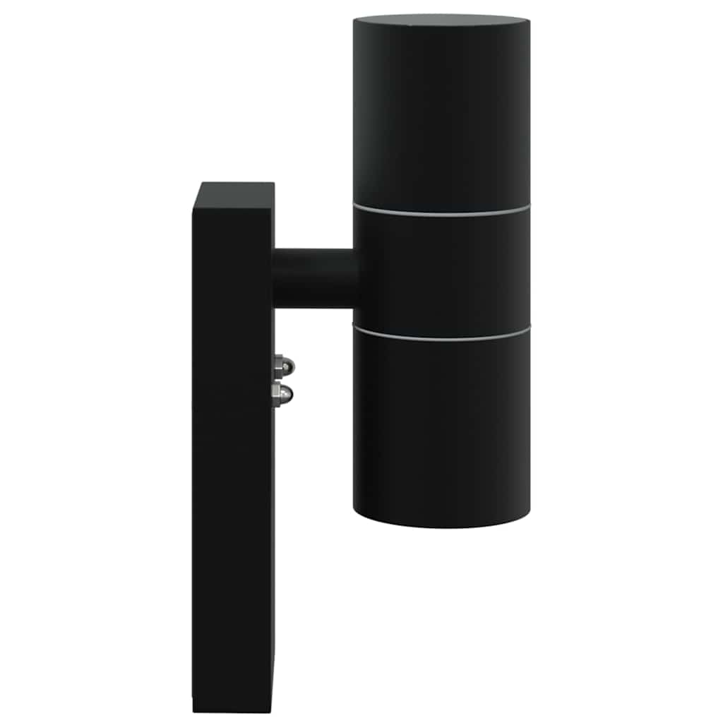 Outdoor Wall Light 2 pcs Black 7 x 10 x 22 cm