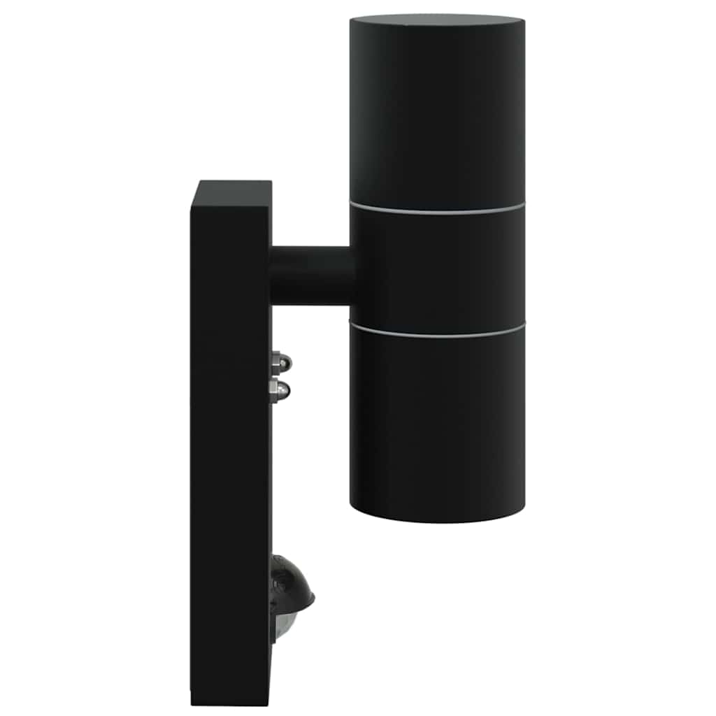 Outdoor Wall Light 2 pcs Black 7 x 10 x 22 cm