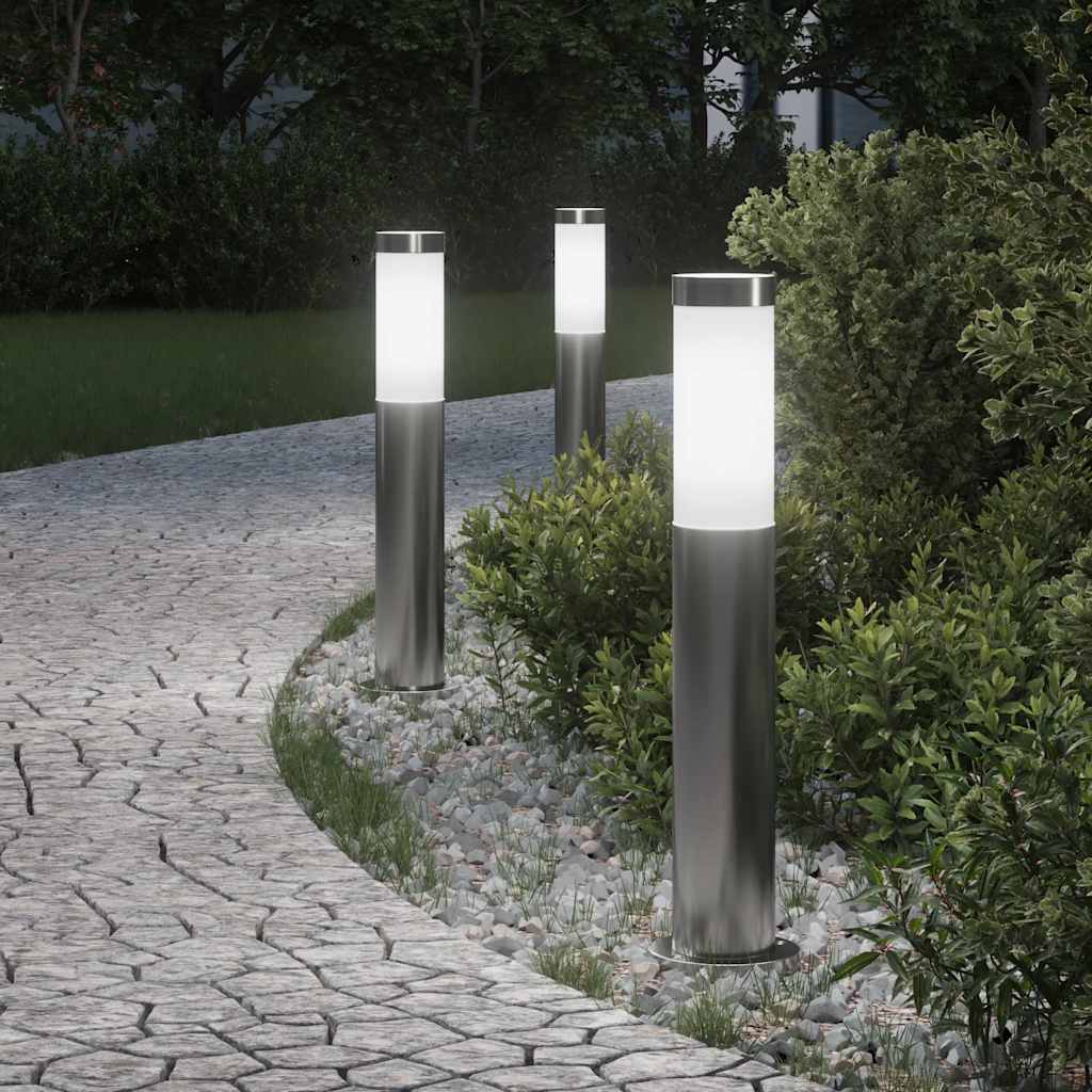 Bollard Lights 3pcs 50 cm Stainless Steel IP44