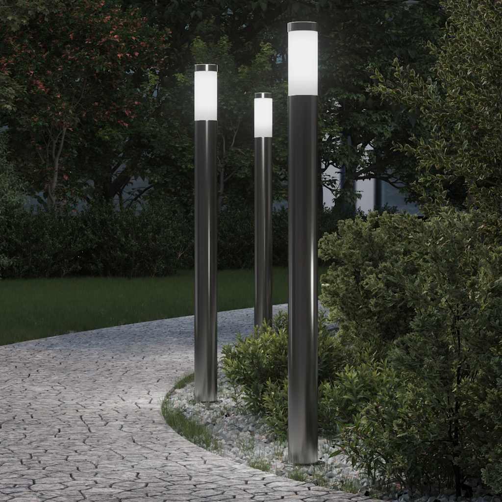 Bollard Lights 3pcs 110 cm Stainless Steel IP44