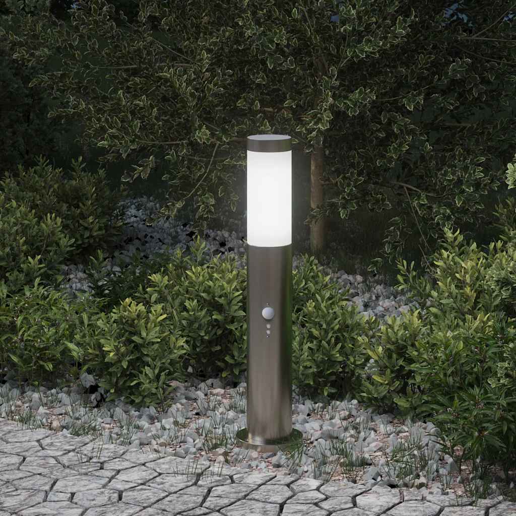 Bollard Light with Sensor 50 cm Stainless Steel IP44