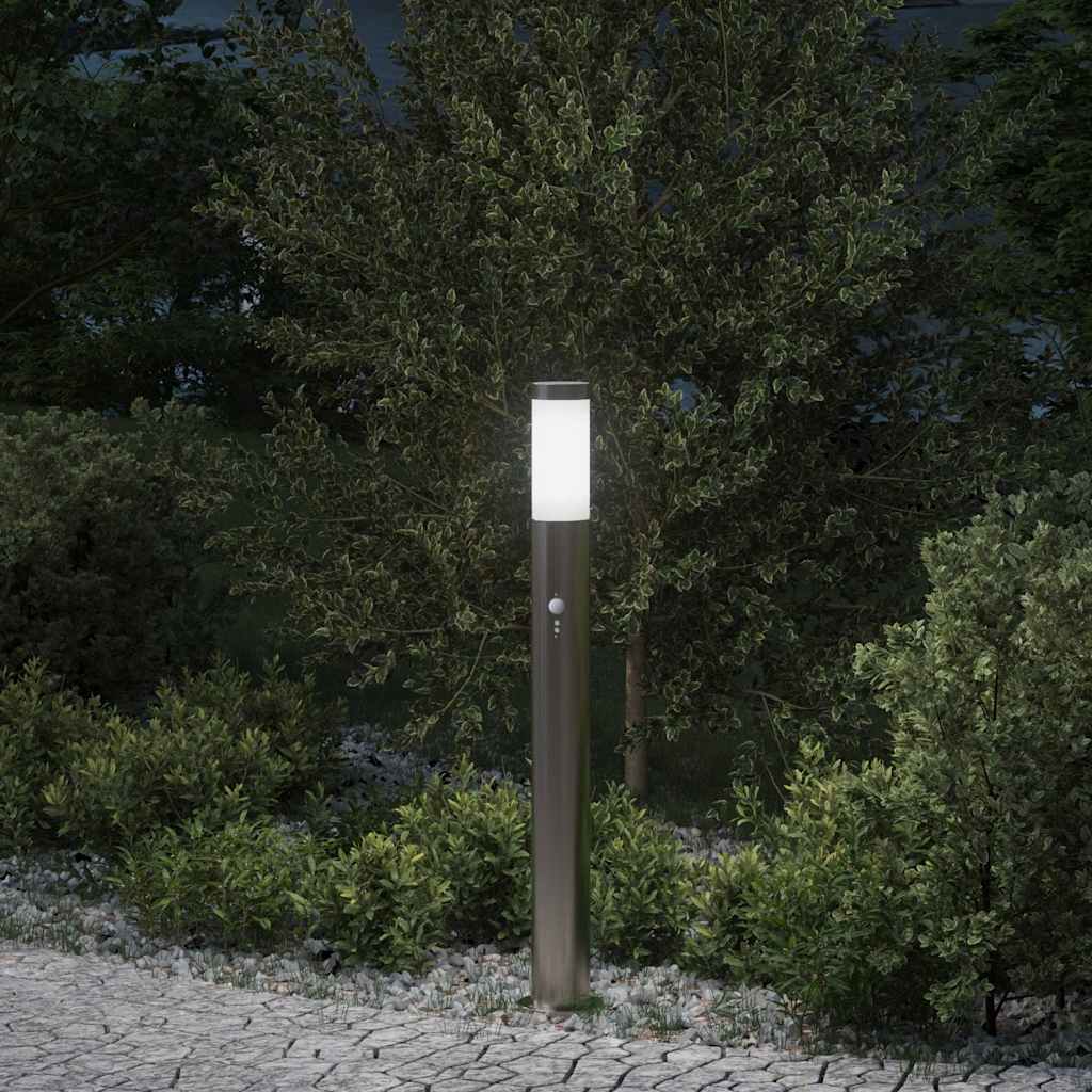 Bollard Light with Sensor 80 cm Stainless Steel IP44