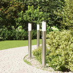 Bollard Lights with Sensor 3pcs 80 cm Stainless Steel IP44