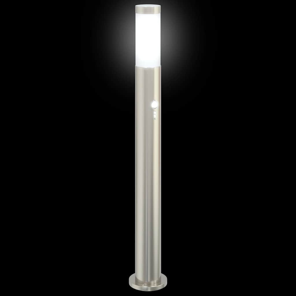 Bollard Lights with Sensor 3pcs 80 cm Stainless Steel IP44
