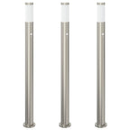 Bollard Lights with Sensor 3pcs 110 cm Stainless Steel IP44