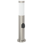 Bollard Light with Outlet 50 cm Stainless Steel IP44