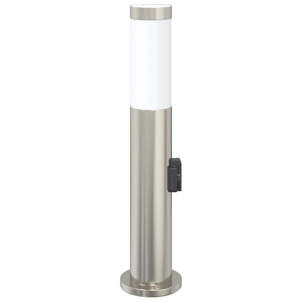 Bollard Light with Outlet 50 cm Stainless Steel IP44