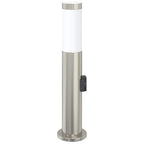 Bollard Light with Outlet 50 cm Stainless Steel IP44