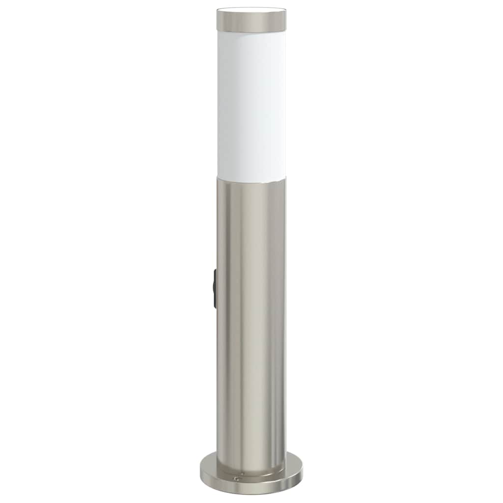 Bollard Light with Outlet 50 cm Stainless Steel IP44