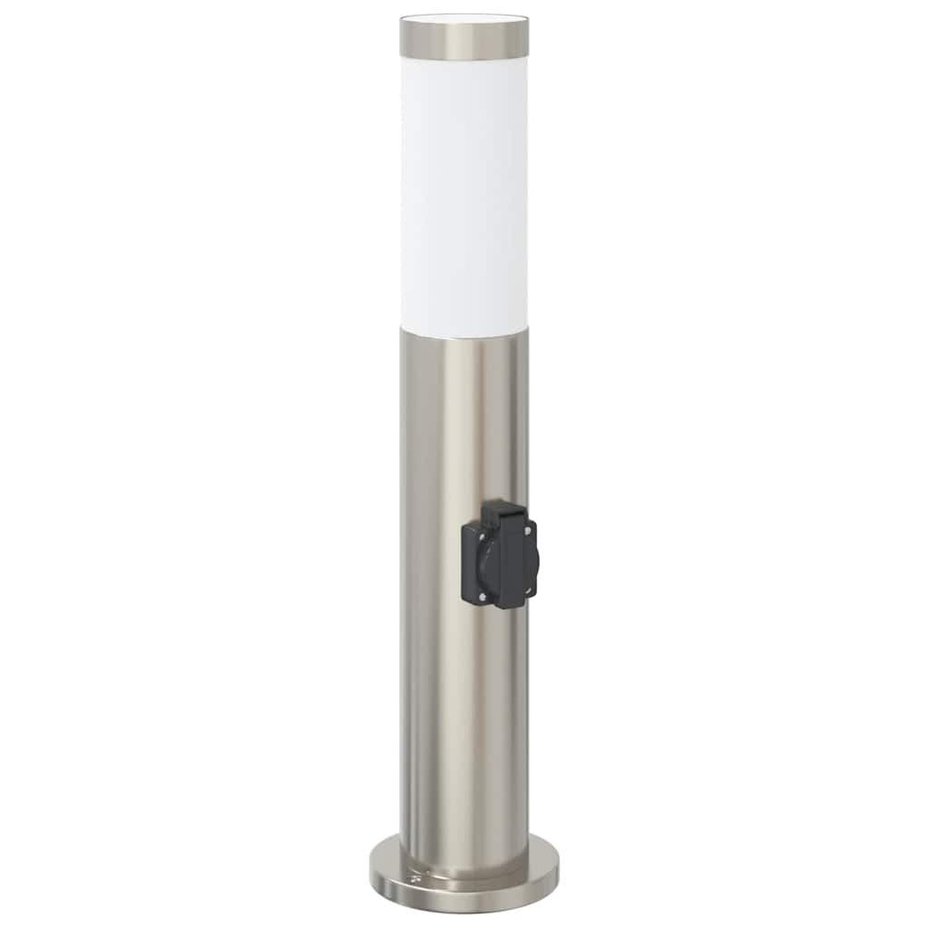 Bollard Lights with Outlet 3pcs 50 cm Stainless Steel IP44