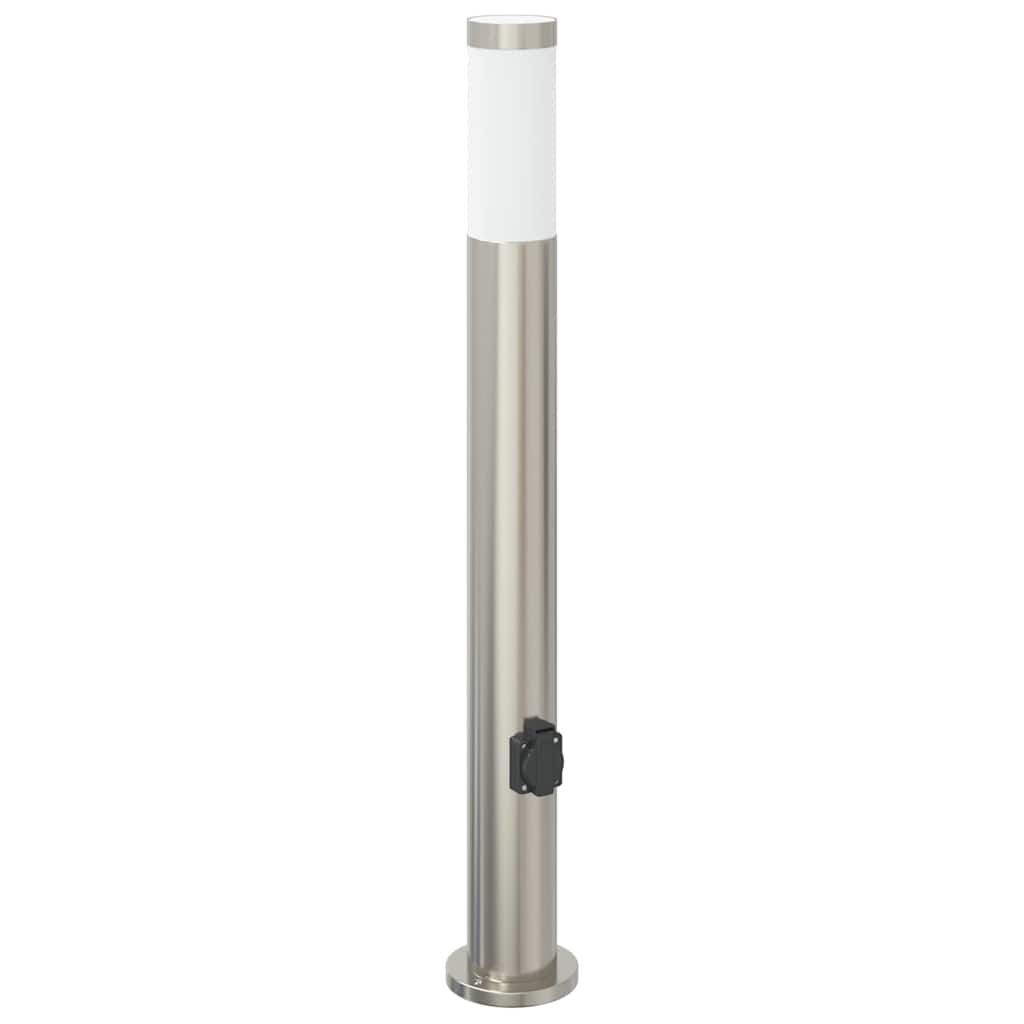 Bollard Lights with Outlet 3pcs 80 cm Stainless Steel IP44