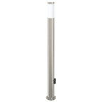 Bollard Light with Outlet 110 cm Stainless Steel IP44