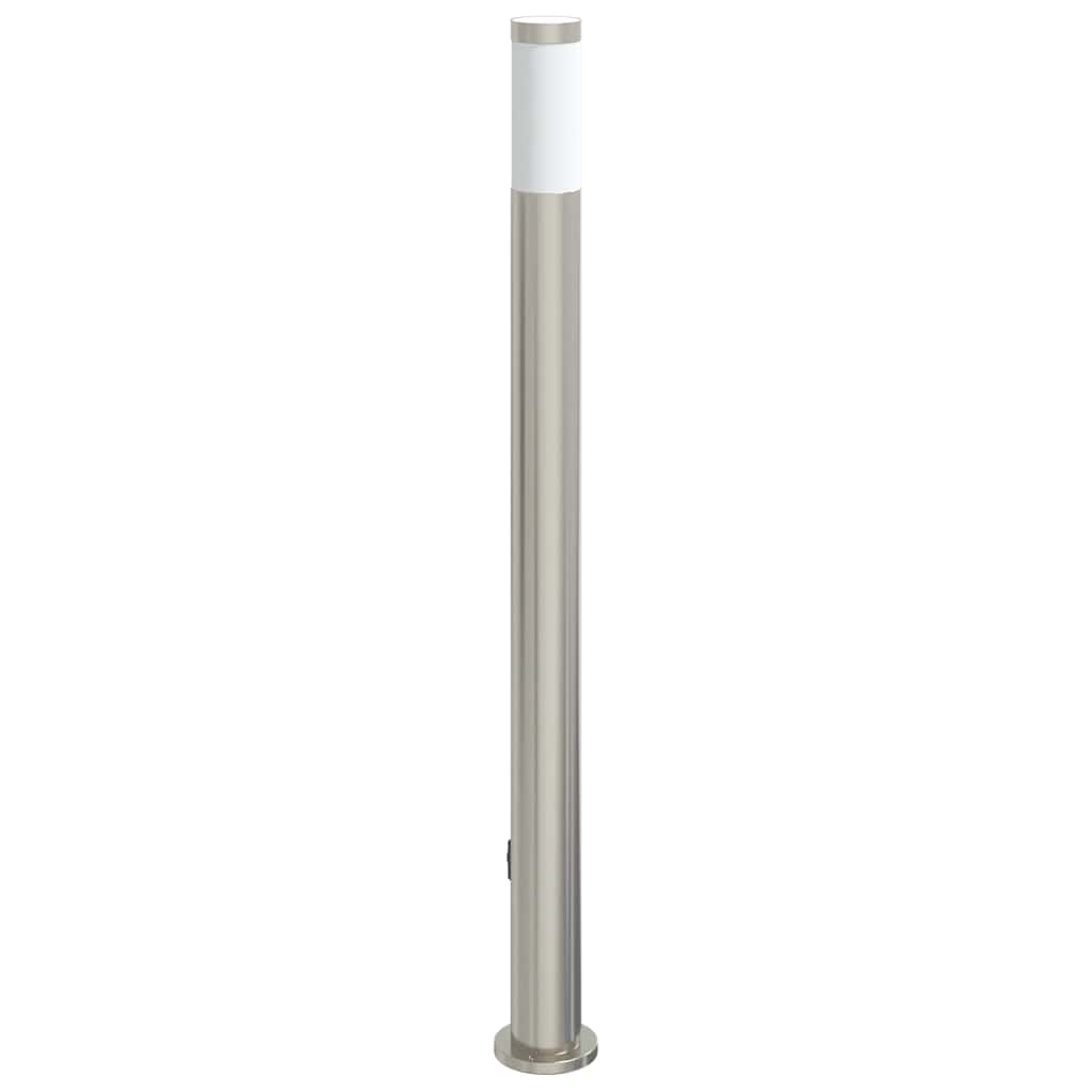 Bollard Light with Outlet 110 cm Stainless Steel IP44