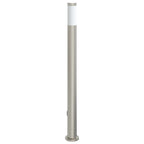 Bollard Light with Outlet 110 cm Stainless Steel IP44