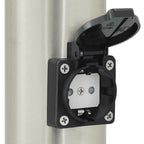 Bollard Lights with Sensor&Outlet 3pcs 50 cm Stainless Steel IP44