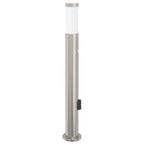 Bollard Light with Sensor&Outlet 80 cm Stainless Steel IP44
