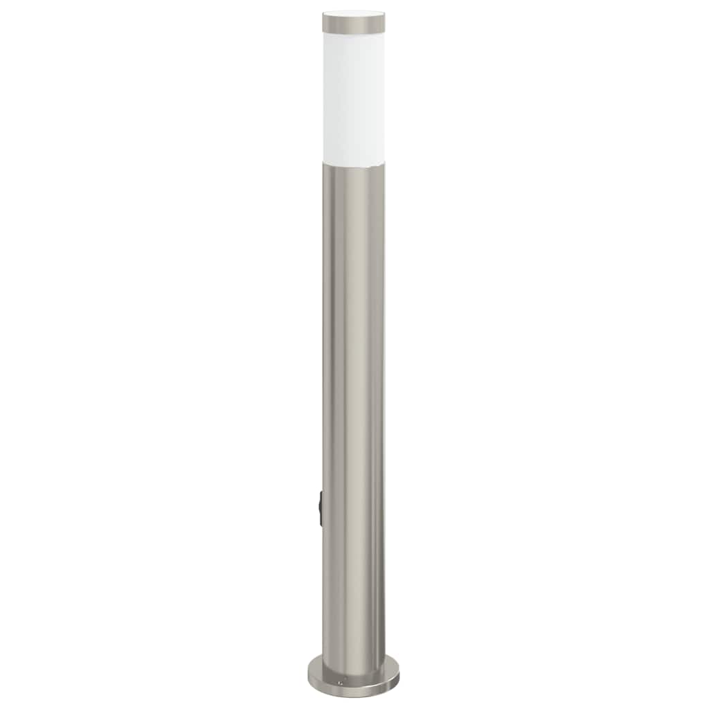 Bollard Light with Sensor&Outlet 80 cm Stainless Steel IP44