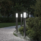 Bollard Lights with Sensor&Outlet 3pcs 80 cm Stainless Steel IP44