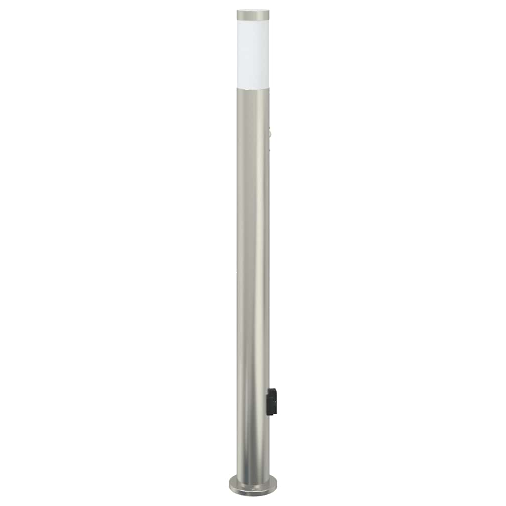 Bollard Light with Sensor&Outlet 110 cm Stainless Steel IP44