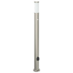 Bollard Lights with Sensor&Outlet 3pcs 110 cm Stainless Steel IP44