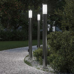 Bollard Lights with Sensor&Outlet 3pcs 110 cm Stainless Steel IP44