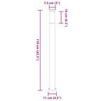 Bollard Lights 3pcs 110 cm Stainless Steel IP44
