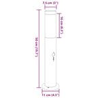 Bollard Light with Sensor 50 cm Stainless Steel IP44