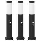 Bollard Lights with Sensor 3pcs 50 cm Stainless Steel IP44