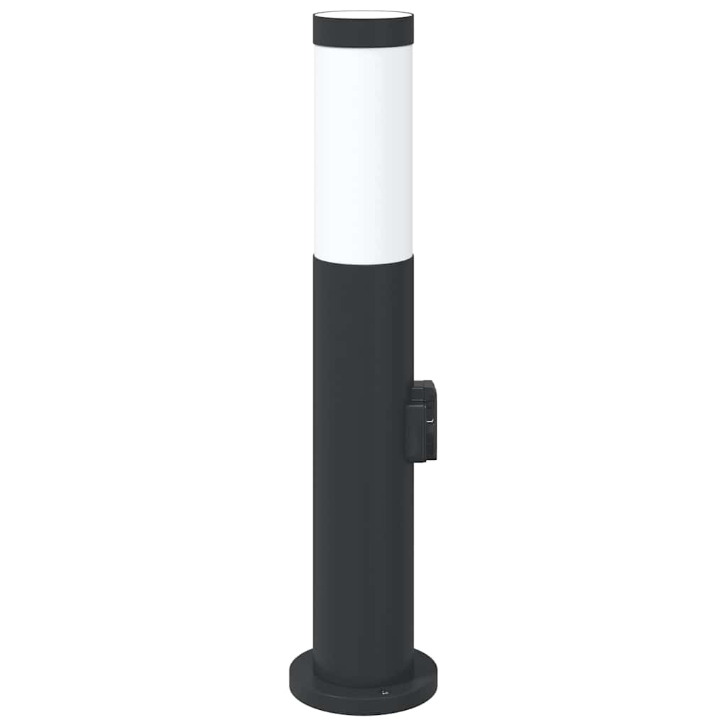 Bollard Light with Outlet 50 cm Stainless Steel IP44