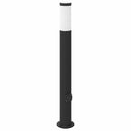 Bollard Light with Outlet 80 cm Stainless Steel IP44