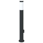 Bollard Light with Outlet 80 cm Stainless Steel IP44