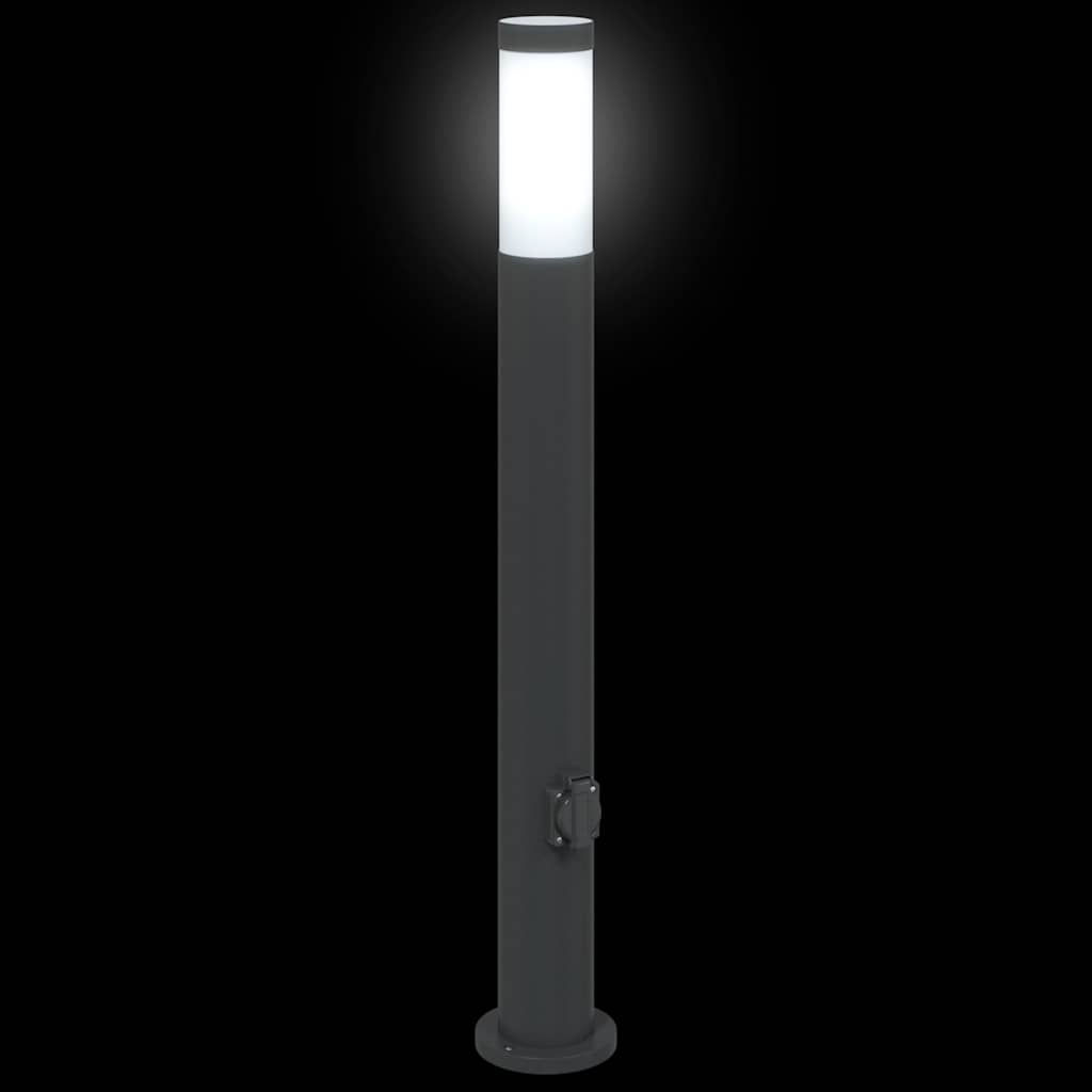 Bollard Lights with Outlet 3pcs 80 cm Stainless Steel IP44