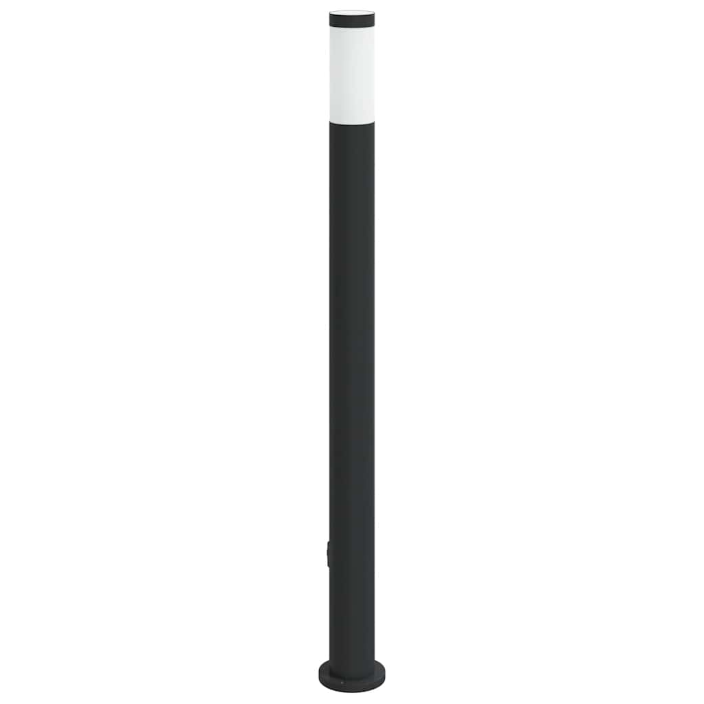Bollard Light with Outlet 110 cm Stainless Steel IP44