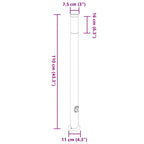 Bollard Lights with Outlet 3pcs 110 cm Stainless Steel IP44