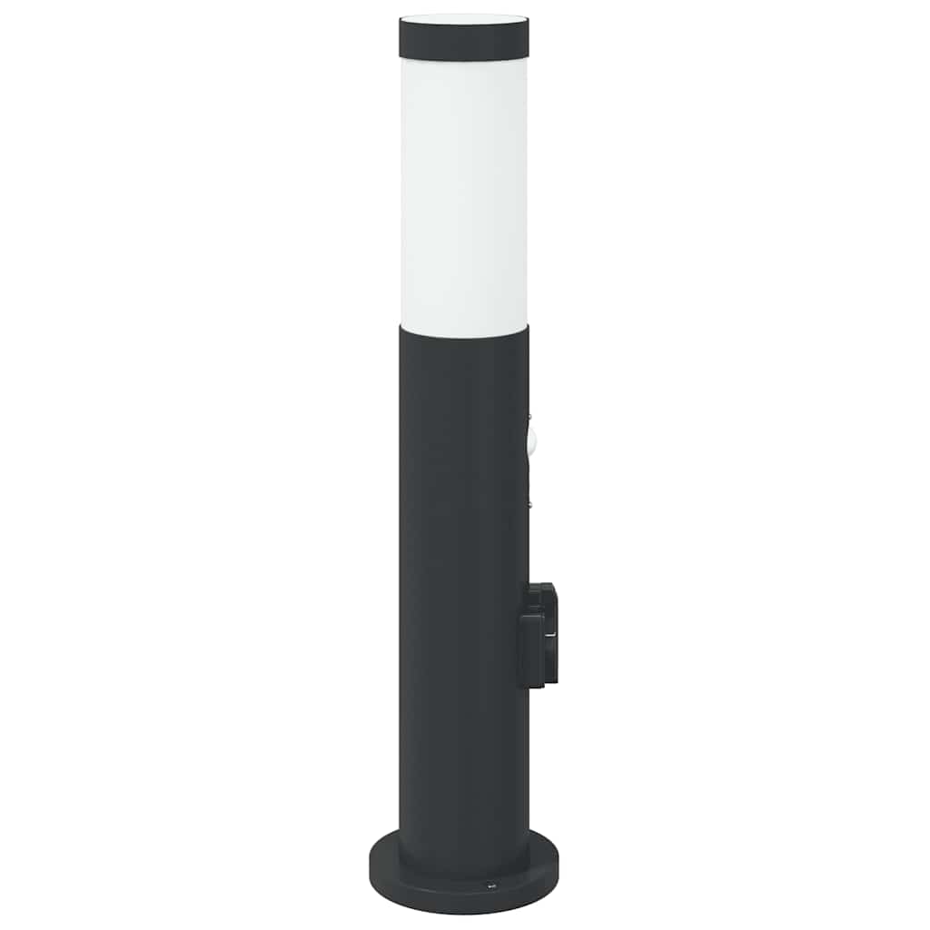 Bollard Light with Sensor&Outlet 50 cm Stainless Steel IP44