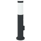 Bollard Light with Sensor&Outlet 50 cm Stainless Steel IP44