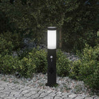 Bollard Light with Sensor&Outlet 50 cm Stainless Steel IP44