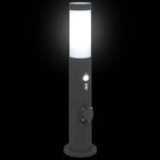 Bollard Lights with Sensor&Outlet 3pcs 50 cm Stainless Steel IP44
