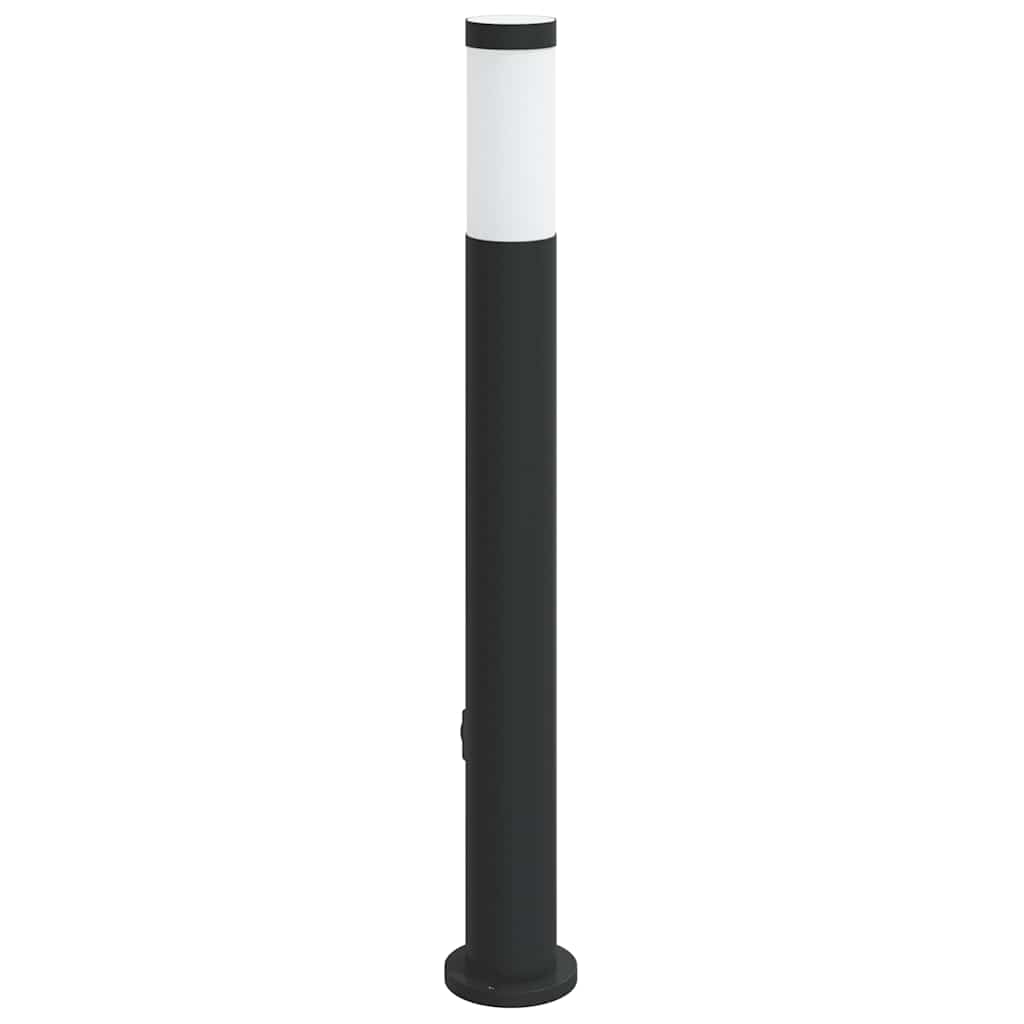 Bollard Light with Sensor&Outlet 80 cm Stainless Steel IP44