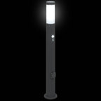 Bollard Light with Sensor&Outlet 80 cm Stainless Steel IP44
