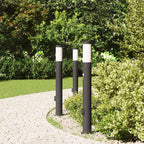Bollard Lights with Sensor&Outlet 3pcs 80 cm Stainless Steel IP44
