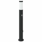 Bollard Lights with Sensor&Outlet 3pcs 80 cm Stainless Steel IP44
