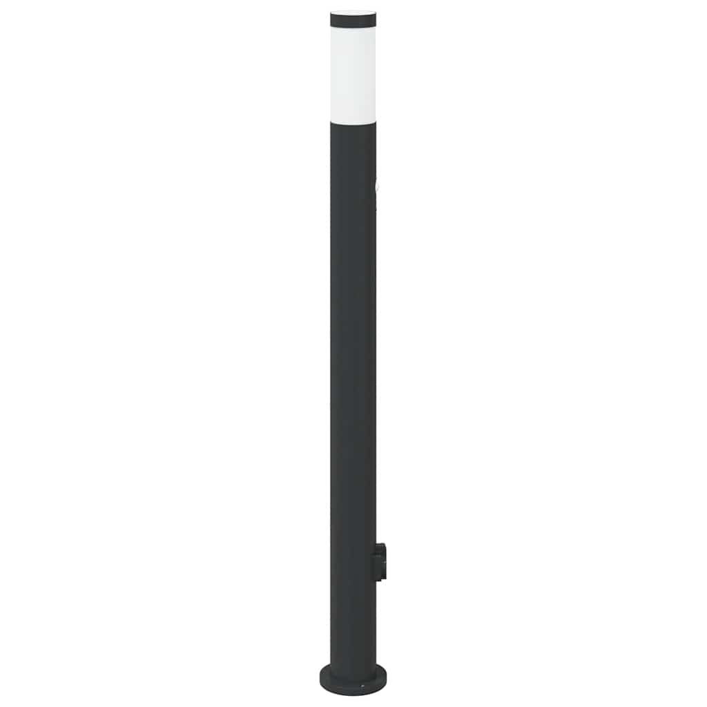 Bollard Light with Sensor&Outlet 110 cm Stainless Steel IP44
