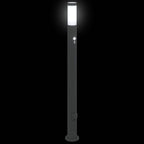 Bollard Light with Sensor&Outlet 110 cm Stainless Steel IP44