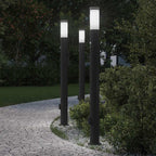 Bollard Lights with Sensor&Outlet 3pcs 110 cm Stainless Steel IP44