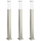 Bollard Lights 3 pcs 80 cm Stainless Steel IP44