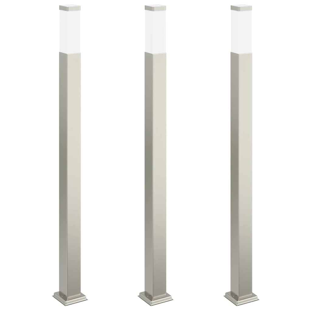 Bollard Lights 3 pcs 110 cm Stainless Steel IP44