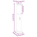 Bollard Light with Sensor 50 cm Stainless Steel IP44