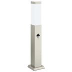 Bollard Lights with Sensor 3 pcs 50 cm Stainless Steel IP44