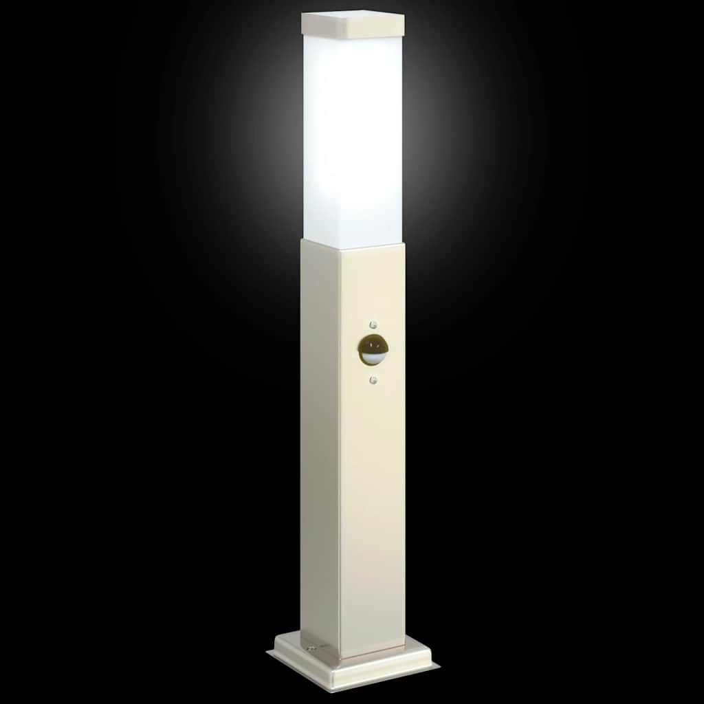 Bollard Lights with Sensor 3 pcs 50 cm Stainless Steel IP44